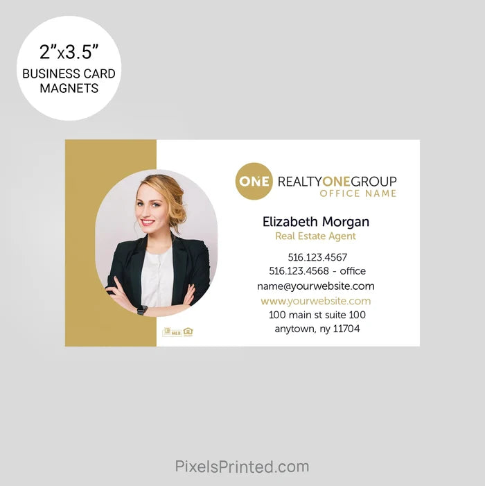 Realty ONE Group business card magnets PixelsPrinted