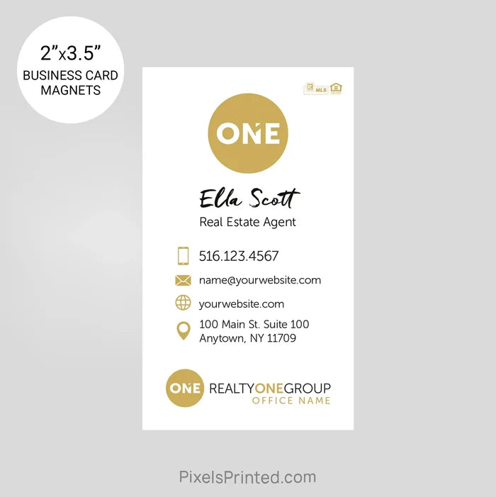 Realty ONE Group business card magnets PixelsPrinted