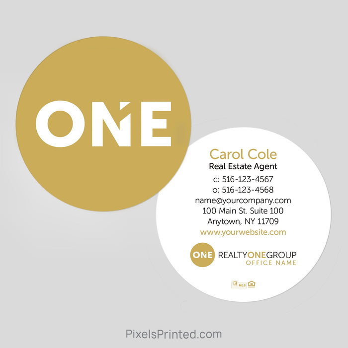Realty ONE Group circle business cards Business Cards PixelsPrinted