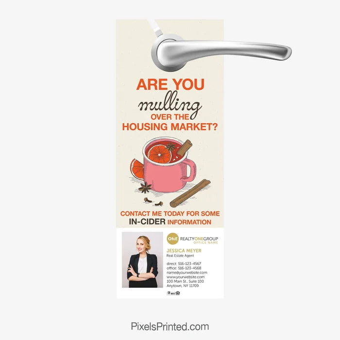 Realty ONE Group fall autumn door hangers for real estate agents