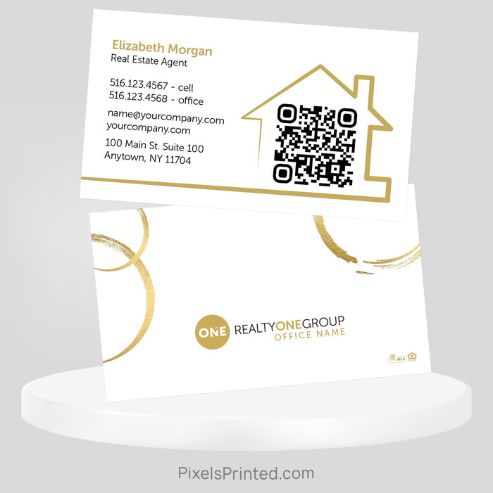 Realty ONE Group real estate business cards Business Cards PixelsPrinted