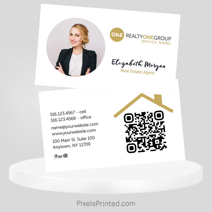 Realty ONE Group real estate business cards Business Cards PixelsPrinted