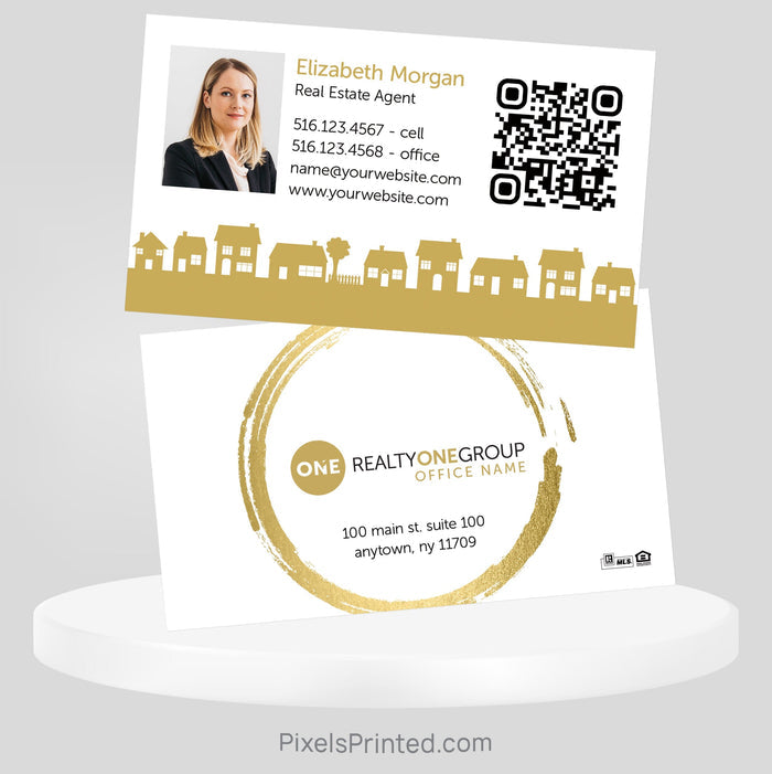 Realty ONE Group real estate business cards Business Cards PixelsPrinted