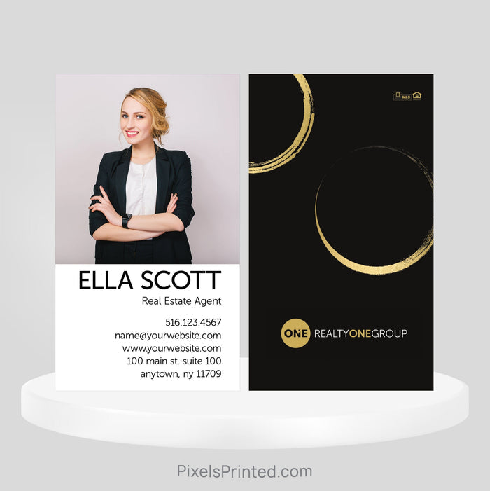 Realty ONE Group real estate business cards Business Cards PixelsPrinted