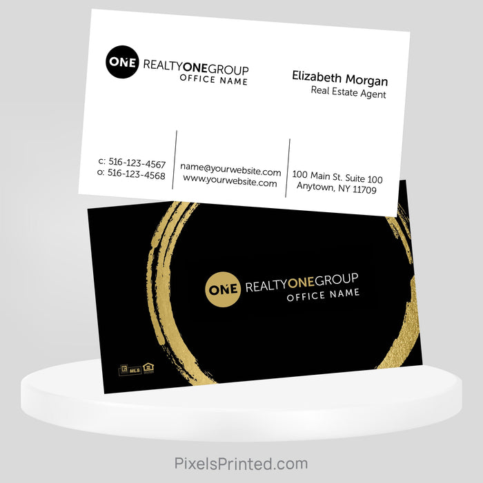 Realty ONE Group real estate business cards Business Cards PixelsPrinted