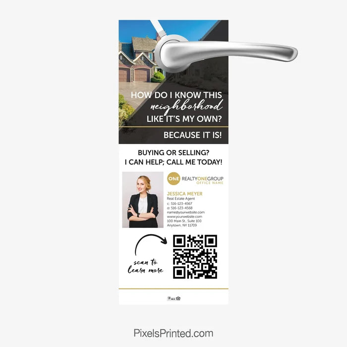 farming door hanger for Realty ONE Group real estate agents