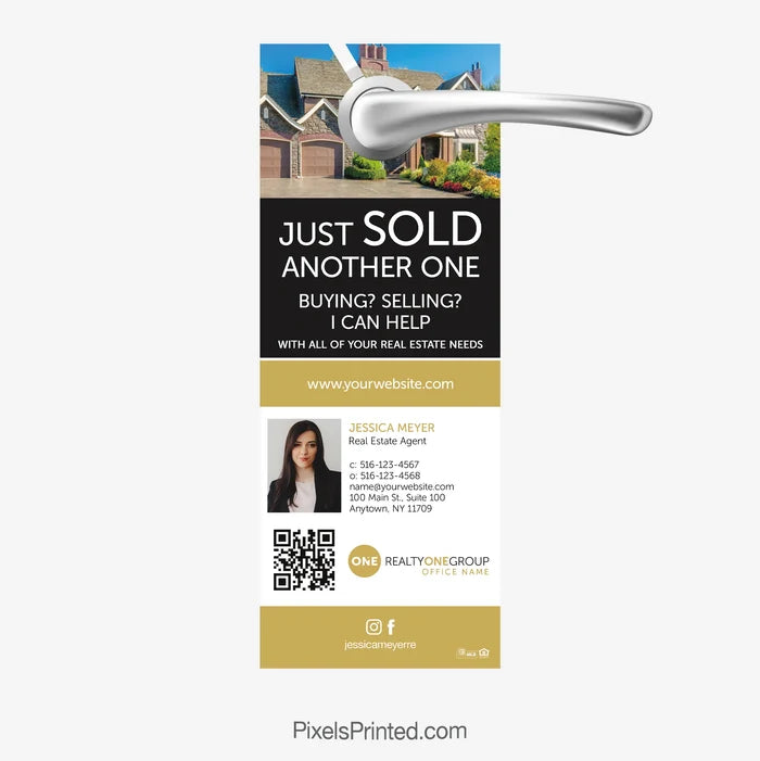 Realty ONE Group real estate just sold door hangers