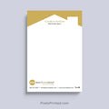 Realty ONE Group realtor notepad with house roof design and personalized branding