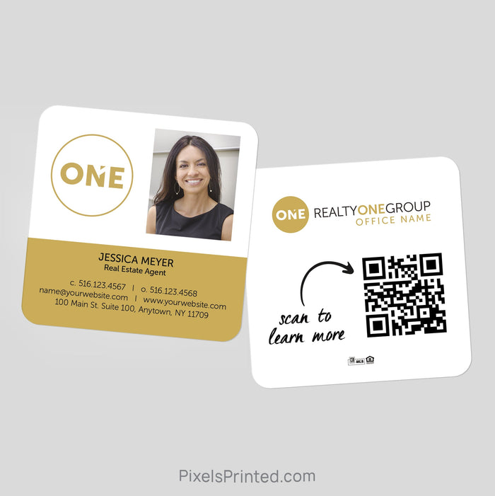 Realty ONE Group square business cards Business Cards PixelsPrinted