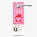 Realty ONE Group Valentine-themed door hanger asking “Looking to fall in love with a new home?”
