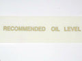 Recommended Oil Level vinyl decal Triumph BSA gold letters motorcycle