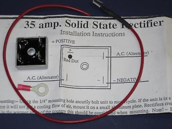 RECTIFIER solid state Lucas # 49072 Triumph Norton BSA AJS 99-9882 35 amp 6v 12v