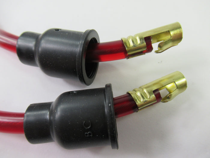 Red Spark Plug Wires copper core wire set Triumph T120 TR6 T100 unit 650 500