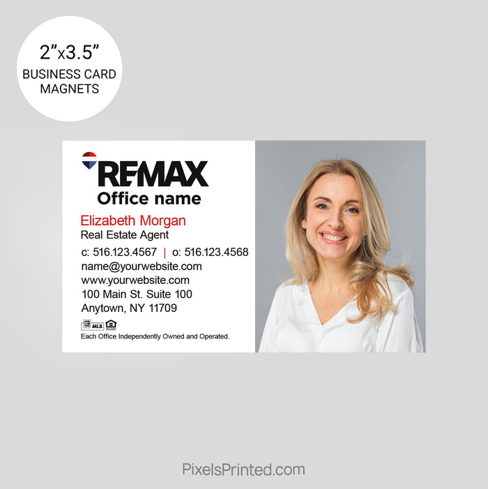 REMAX Real Estate Business Card Magnets card magnets PixelsPrinted