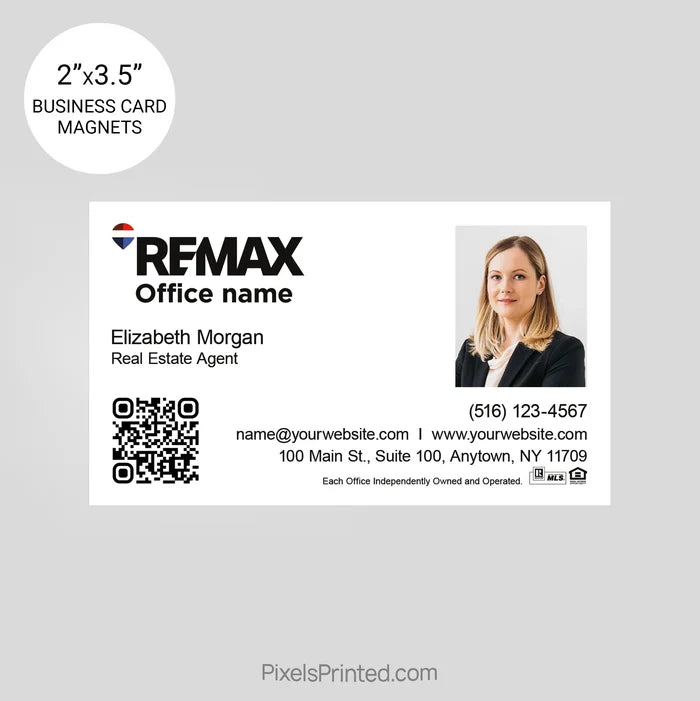 REMAX Real Estate Business Card Magnets card magnets PixelsPrinted