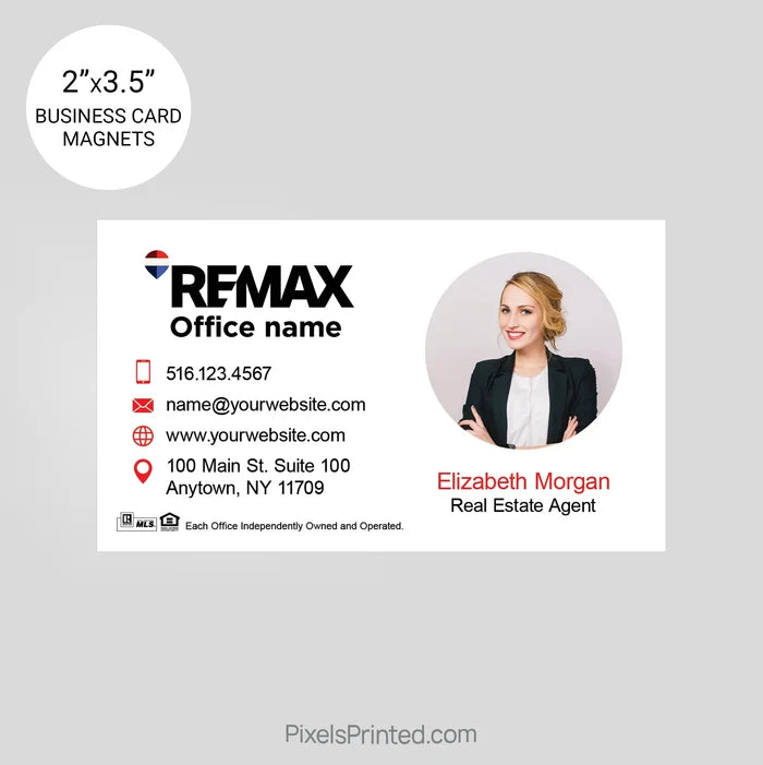 REMAX Real Estate Business Card Magnets card magnets PixelsPrinted
