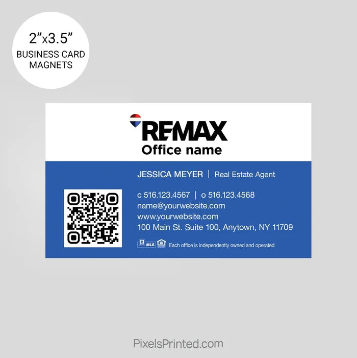 REMAX Real Estate Business Card Magnets card magnets PixelsPrinted