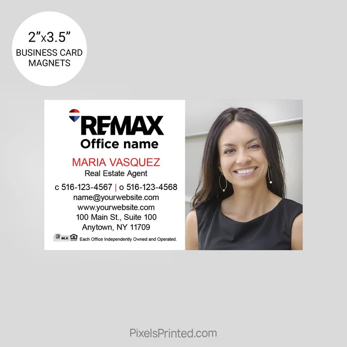 REMAX Real Estate Business Card Magnets card magnets PixelsPrinted