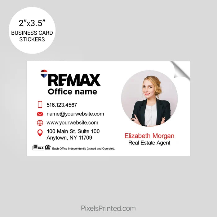 REMAX Real Estate Business Card Stickers sticker PixelsPrinted