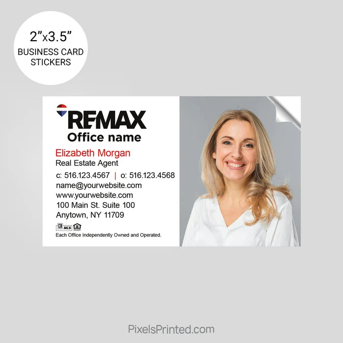 REMAX Real Estate Business Card Stickers sticker PixelsPrinted