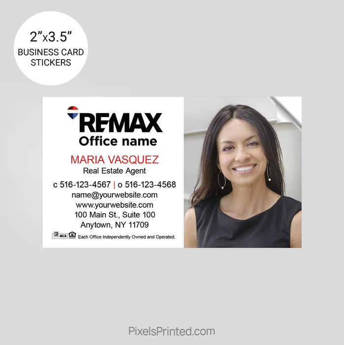REMAX Real Estate Business Card Stickers sticker PixelsPrinted