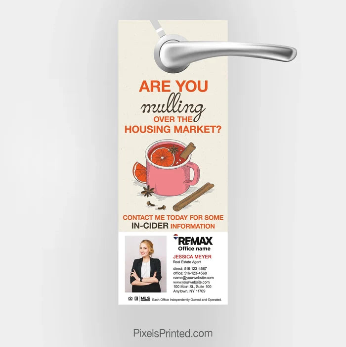 REMAX real estate fall autumn door hangers PixelsPrinted