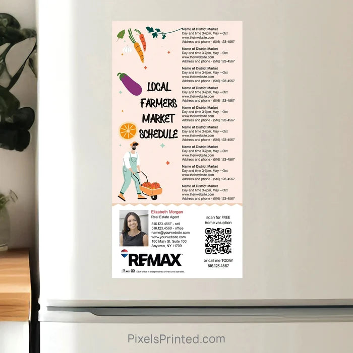 REMAX Real Estate Farmers Market calendar Postcard Magnets postcard magnets PixelsPrinted