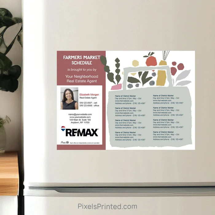 REMAX Real Estate Farmers Market calendar Postcard Magnets postcard magnets PixelsPrinted