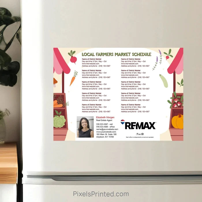 REMAX Real Estate Farmers Market calendar Postcard Magnets postcard magnets PixelsPrinted