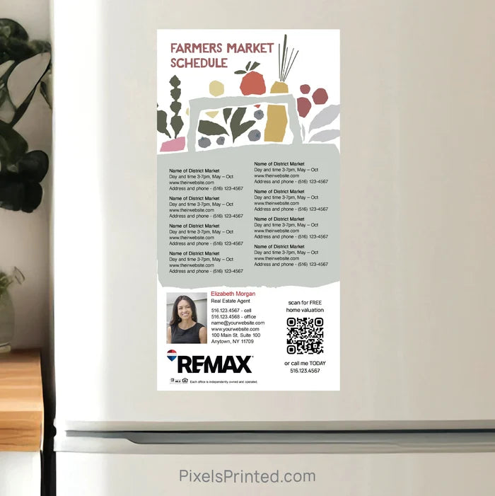 REMAX Real Estate Farmers Market calendar Postcard Magnets postcard magnets PixelsPrinted
