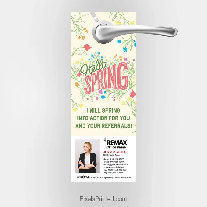 REMAX real estate spring door hangers PixelsPrinted