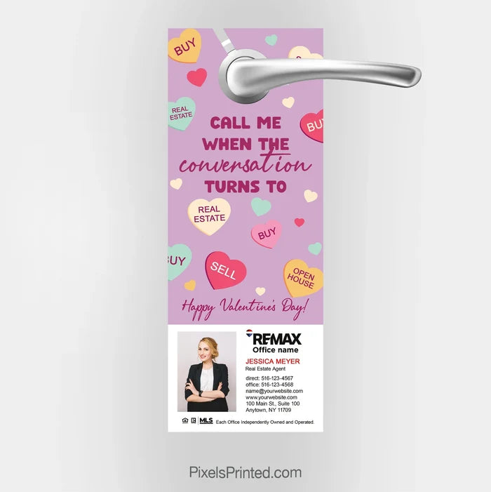 REMAX Real Estate Valentine's Day Door Hangers PixelsPrinted