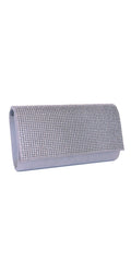 silver/no size/Camille La Vie/Rhinestone Fold Over Handbag /front
