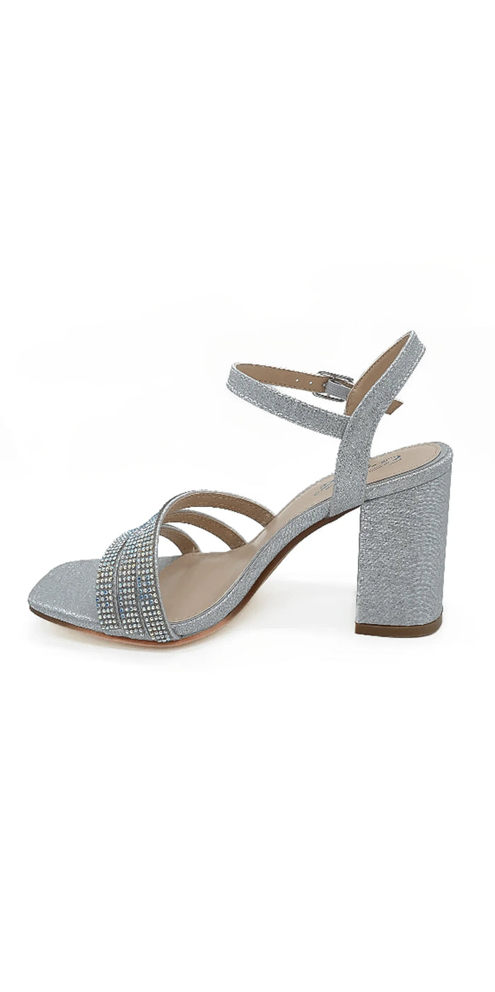 silver/size/6/ Camille La Vie/Rhinestone Strappy Block Heel Glitter Sandal /left