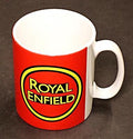 Royal Enfield Mug 10oz coffee cup ceramic motorcycle logo Red UK Made