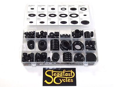 Rubber grommet assortment 125 piece 18 sizes motorcycle Auto car assorted