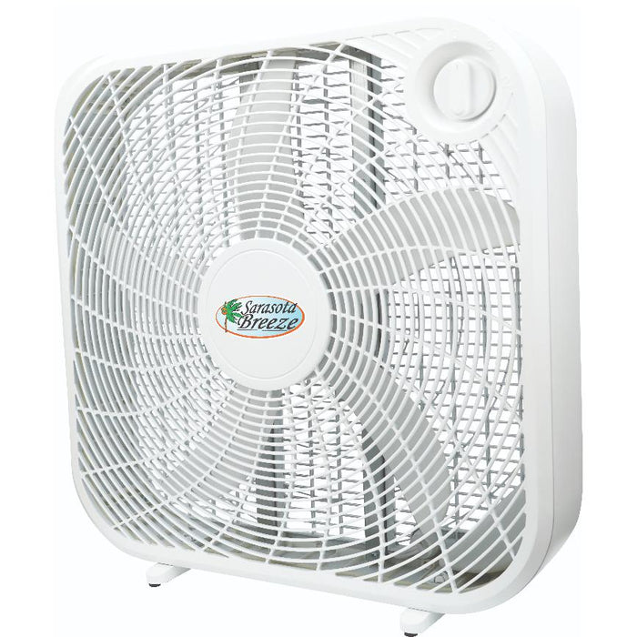 Sarasota Breeze Box Fan White 20"