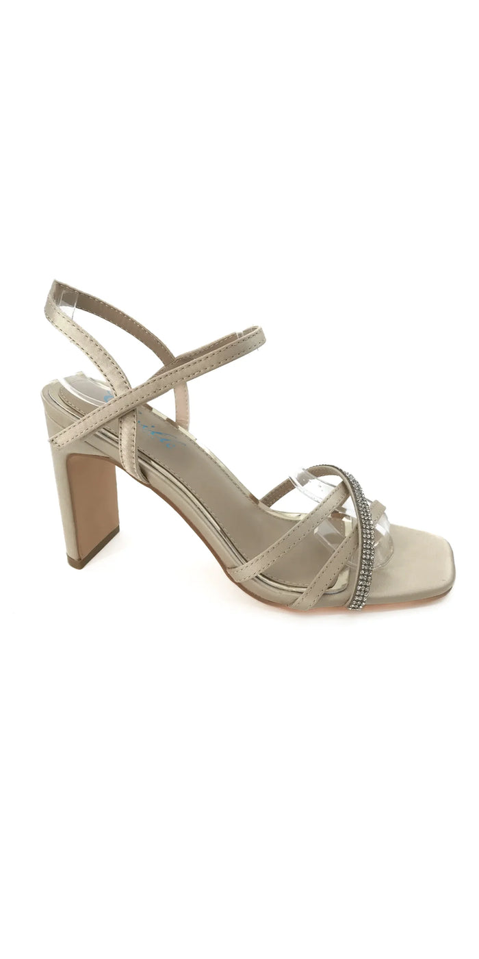 nude/size /6/ Camille La Vie/Satin High Heel Ankle Strap Sandal / right