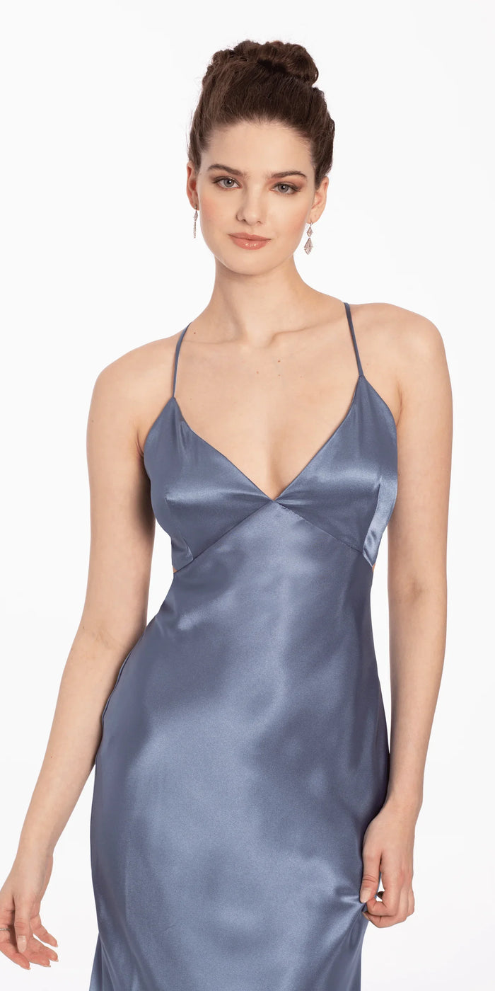 dusty-blue/size/4/missy/Camille La Vie/Satin Slip Tie Back Dress/close up