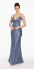dusty-blue/size/4/missy/Camille La Vie/Satin Slip Tie Back Dress/front