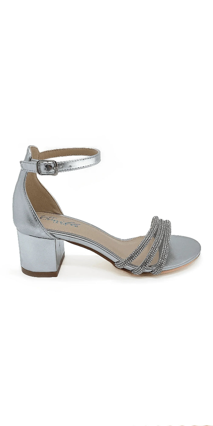 silver/size/6/Camille La Vie/Scooter Metallic Low Block Heel Rhinestone Sandal/right