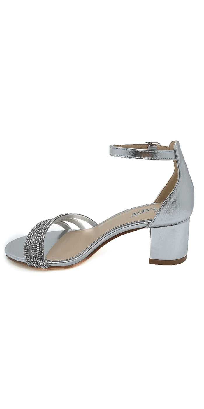 silver/size/6/Camille La Vie/Scooter Metallic Low Block Heel Rhinestone Sandal/left