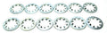 Serrated Lock Star Washers 5/16" Zinc Set of 12 Screw Size, 0.320" ID, 0.610" OD