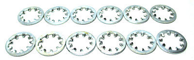 Serrated Lock Star Washers 5/16" Zinc Set of 12 Screw Size, 0.320" ID, 0.610" OD