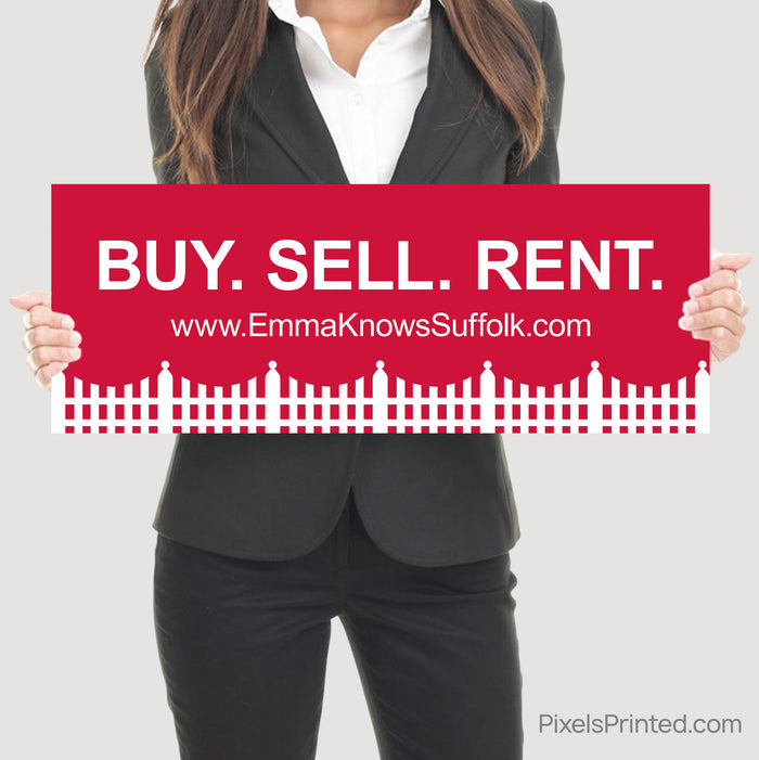 realtor closing photo sign with homeowners | buy sell rent realtor sign
