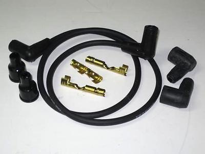 Spark plug wires copper core Triumph Norton BSA 18" each w connectors boots