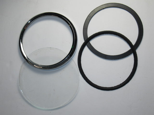 Speedo / Tach BEZEL RIM & GLASS fits Smiths gray face instrument lens and bezel