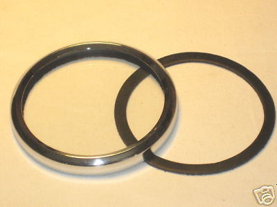 Speedo / Tach BEZEL RIM & GLASS fits Smiths gray face