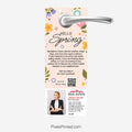 Spring real estate door hanger for agents highlighting the start of the new market season