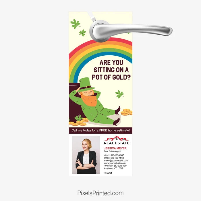 St. Patrick’s Day Just Sold Realtor Door Hanger - PixelsPrinted